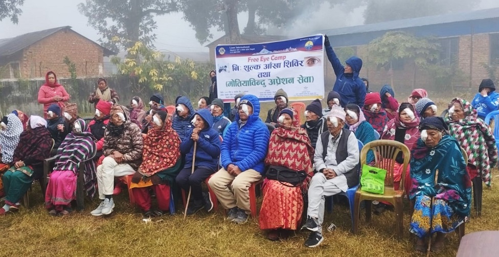 मोतियाविन्दु शल्यक्रिया शिविरमा ४२ जनाको अप्रेसन