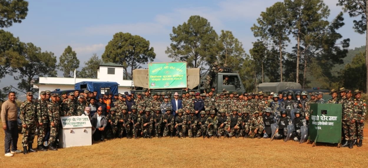 सेनाको अगुवाइमा निर्वाचनलक्षित संयुक्त सुरक्षा अभ्यास