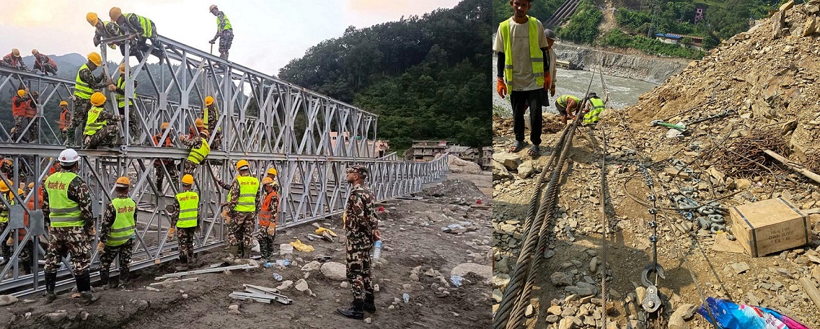 बडादसैँअघि वेत्रावतीमा बेलिब्रिज, त्रिशूलीमा झोलुङ्गे पुल