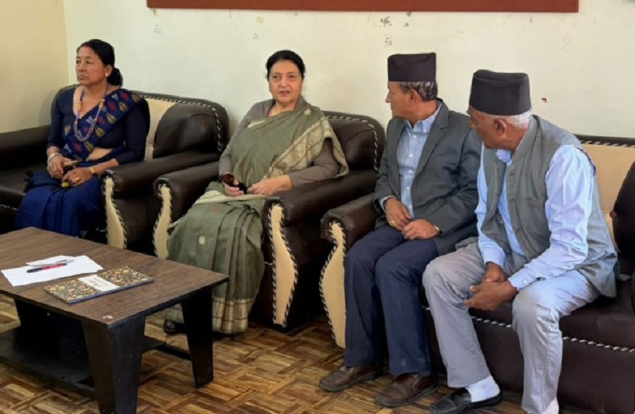 पूर्वराष्ट्रपति भण्डारी सक्रिय राजनीतिमा फर्केपछि नुवाकोटमा